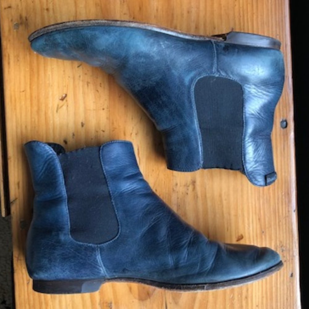 Camper shoes blue Chelsea boots